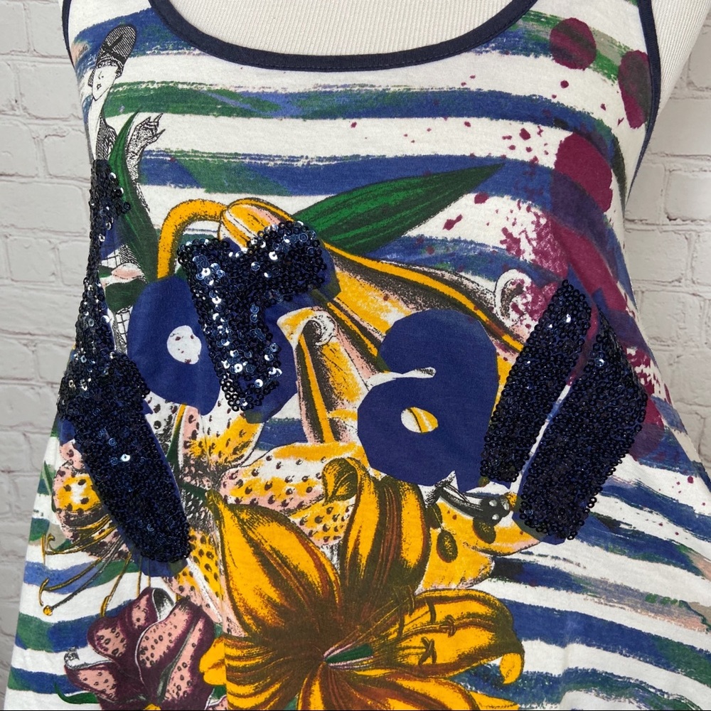 Desigual Sequin Stripe For All Tank Top Medium - Picture 3 of 8